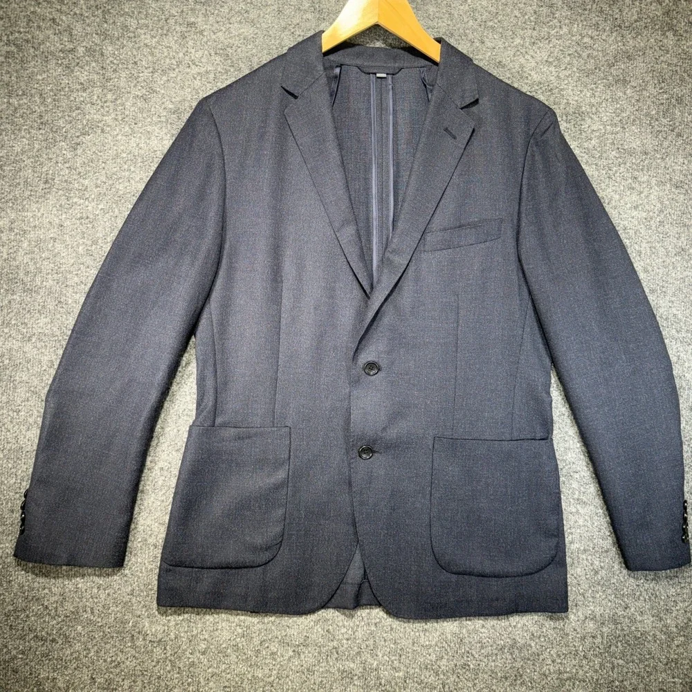Bonobos Unlined Standard Fit Blazer Mens 40R Navy Blue Marlane Italian Fabric